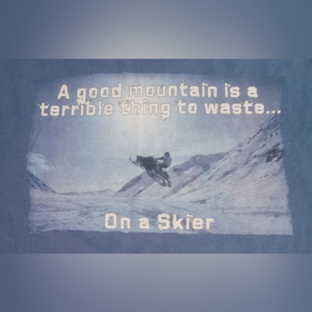 Mountain Life Snowmobile t shirt funny skiing snowboard downhill snow